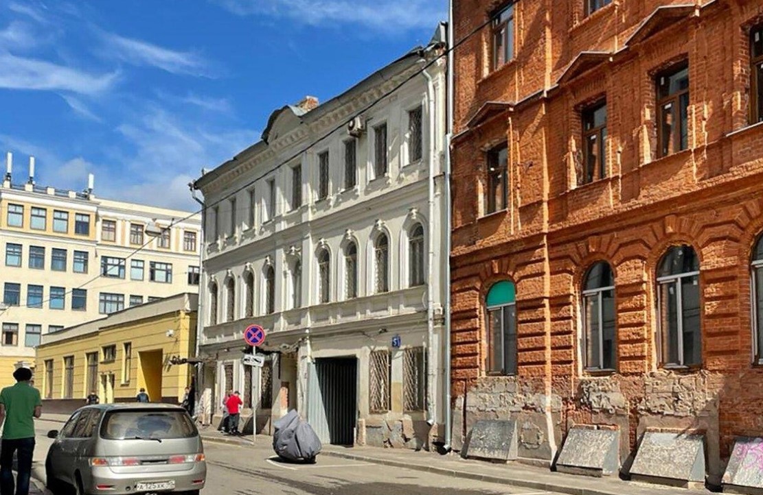 фасад дома, здание по адресу г Москва, Просвирин пер, д 5